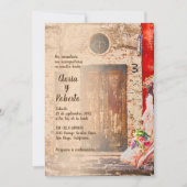 Spanische, farbenfrohe Altstadt Mexikanische Hochz Einladung (Vorderseite)