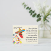 Spanische Fiesta Baby Shooting Card Begleitkarte (Stehend Vorderseite)