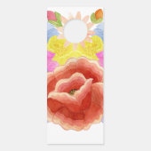 Spanische Fiesta-Hochzeit mit Blumenmuster stört n Türanhänger (Rückseite)