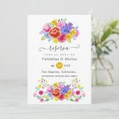Spanische Fiesta Hochzeit Save The Date (Stehend Vorderseite)
