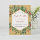 Spanische Fiesta Navideña Klassischer Chic Niedlic Einladung (Stehend Vorderseite)