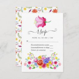 Spanische Fiesta Wedding RSVP Card