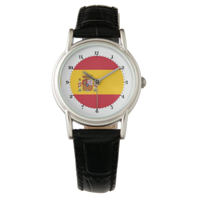 Spanische Flagge Armbanduhr (Vorderseite)