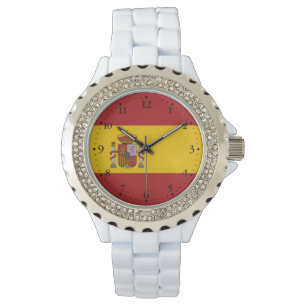 Spanische Flagge Armbanduhr