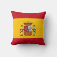 Spanische Flagge auf amerikanischem MoJo-Kissen