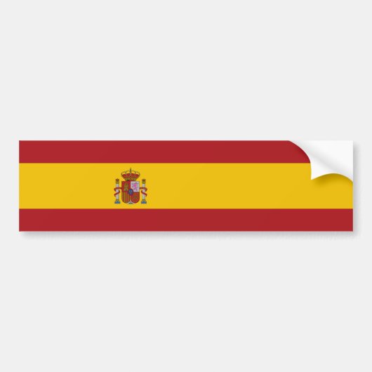 Spanische Flagge Autoaufkleber (Vorne)