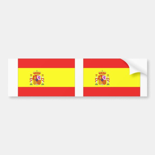 Spanische Flagge Autoaufkleber (Vorne)