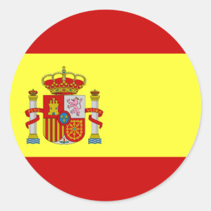 Spanische Flagge Bandera Española Round Stickers