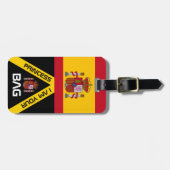 Spanische Flagge, Beutelmarken, Spanien / Personal Gepäckanhänger (Vorderseite horizontal)