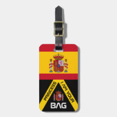 Spanische Flagge, Beutelmarken, Spanien / Personal Gepäckanhänger (Vorderseite vertikal)