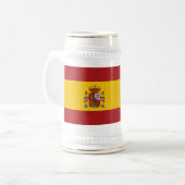 Spanische Flagge Bierglas (Vorderseite Links)
