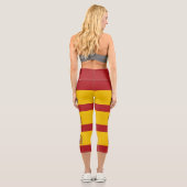 Spanische Flagge Capri Leggings (Rückseite)