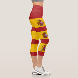 Spanische Flagge Capri Leggings