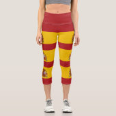Spanische Flagge Capri Leggings (Vorderseite)