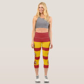 Spanische Flagge Capri Leggings (Vorderseite)