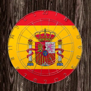 Spanische Flagge Dartboard & Liebe Spanien / Spiel Dartscheibe