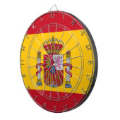 Spanische Flagge Dartboard & Liebe Spanien / Spiel Dartscheibe (Vorderseite rechts)