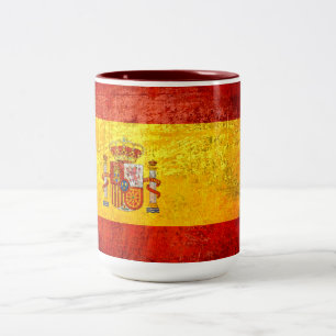 Spanische Flagge der Zweifarbige Tasse