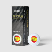 Spanische Flagge Design Golfball (Verpackungen)