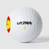 Spanische Flagge Design Golfball (Logo)