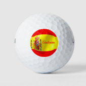 Spanische Flagge Design Golfball (Vorderseite)