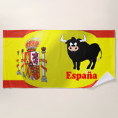 Spanische Flagge Design Strandtuch (Vorderseite)