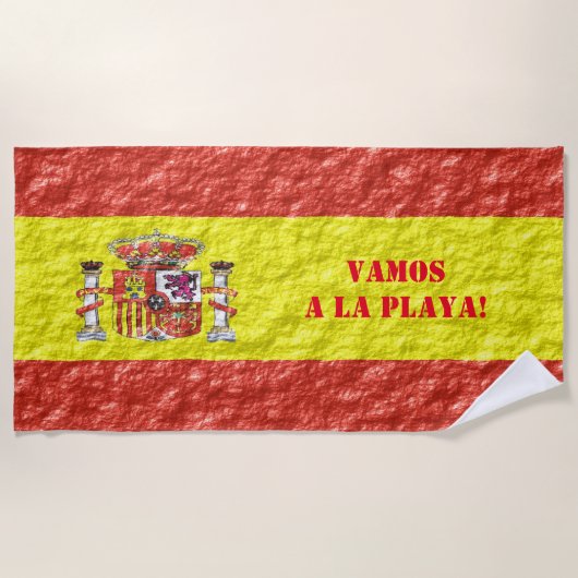 Spanische Flagge Design Strandtuch (Vorderseite)