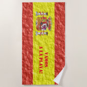 Spanische Flagge Design Strandtuch (Vorderseite)