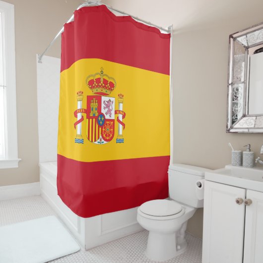 Spanische Flagge Duschvorhang (Beispiel)