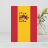 Spanische Flagge Einladung (Stehend Vorderseite)
