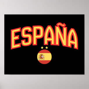 Spanische Flagge España Souvenir  Poster