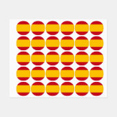 Spanische Flagge Etiketten (Blatt)