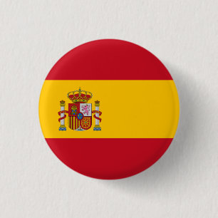 Spanische Flagge, Flagge Spaniens Button