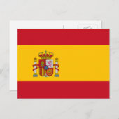 Spanische Flagge, Flagge Spaniens Postkarte (Vorne/Hinten)