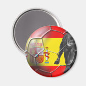 Spanische Flagge Fußball Spanien Fußball Geschenke Magnet (Vorderseite/Rückseite)