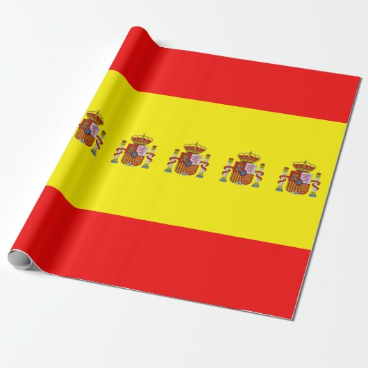 Spanische Flagge Geschenkpapier (Ungerollt)