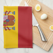 Spanische Flagge Geschirrtuch (Viertel Falte)