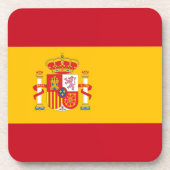 Spanische Flagge Getränkeuntersetzer (Vorderseite)