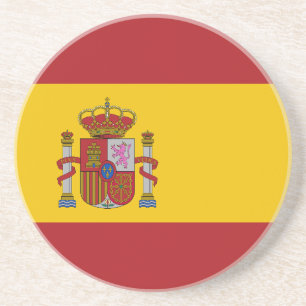 Spanische Flagge Getränkeuntersetzer