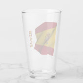 Spanische Flagge Glas (Rückseite)