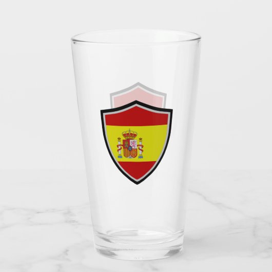 Spanische Flagge Glas (Rückseite)