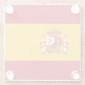 Spanische Flagge Glasuntersetzer (Rückseite)