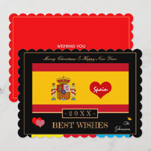 Spanische Flagge & Glück Neues Jahr/Wünsche Spanie Feiertagskarte