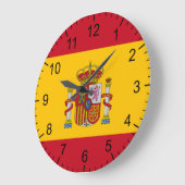 Spanische Flagge Große Wanduhr (Winkel)