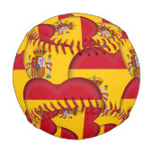 Spanische Flagge, Herz - Baseballs, Liebe Spanien Baseball (Rückseite)