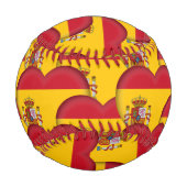 Spanische Flagge, Herz - Baseballs, Liebe Spanien Baseball (Vorderseite)