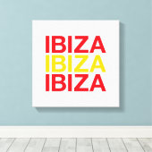 Spanische Flagge IBIZA Leinwanddruck (Insitu (Holzboden))