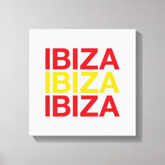 Spanische Flagge IBIZA Leinwanddruck (Vorderseite)