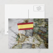 Spanische Flagge in der Karte (Vorne/Hinten)