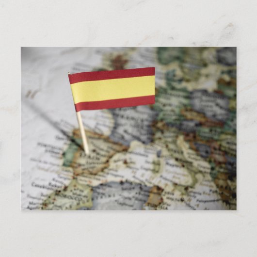 Spanische Flagge in der Karte (Vorderseite)